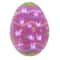 14&#x22; Pink &#x26; Green LED Lighted Easter Egg Window Silhouette